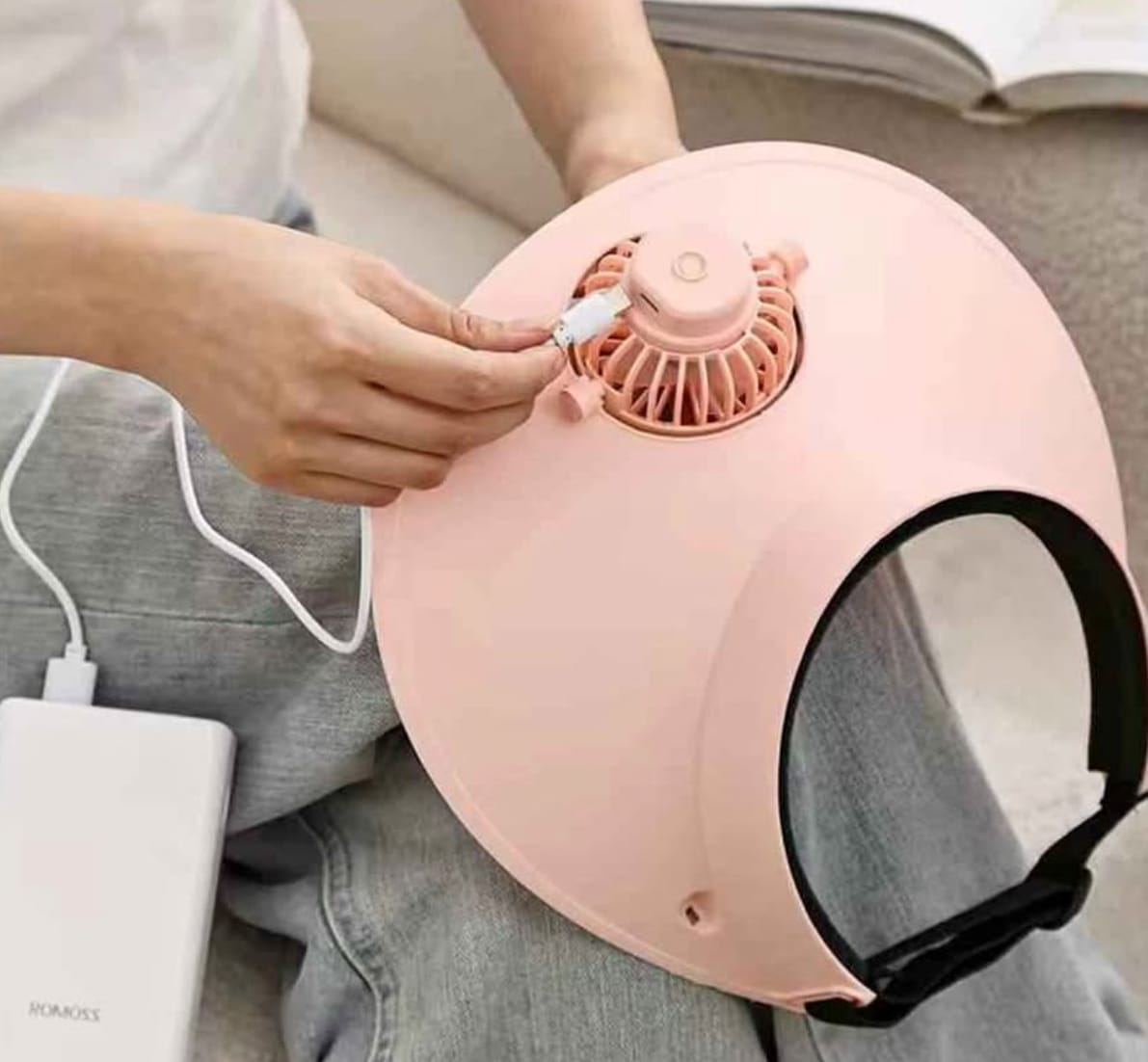Visera Con Ventilador Recargable