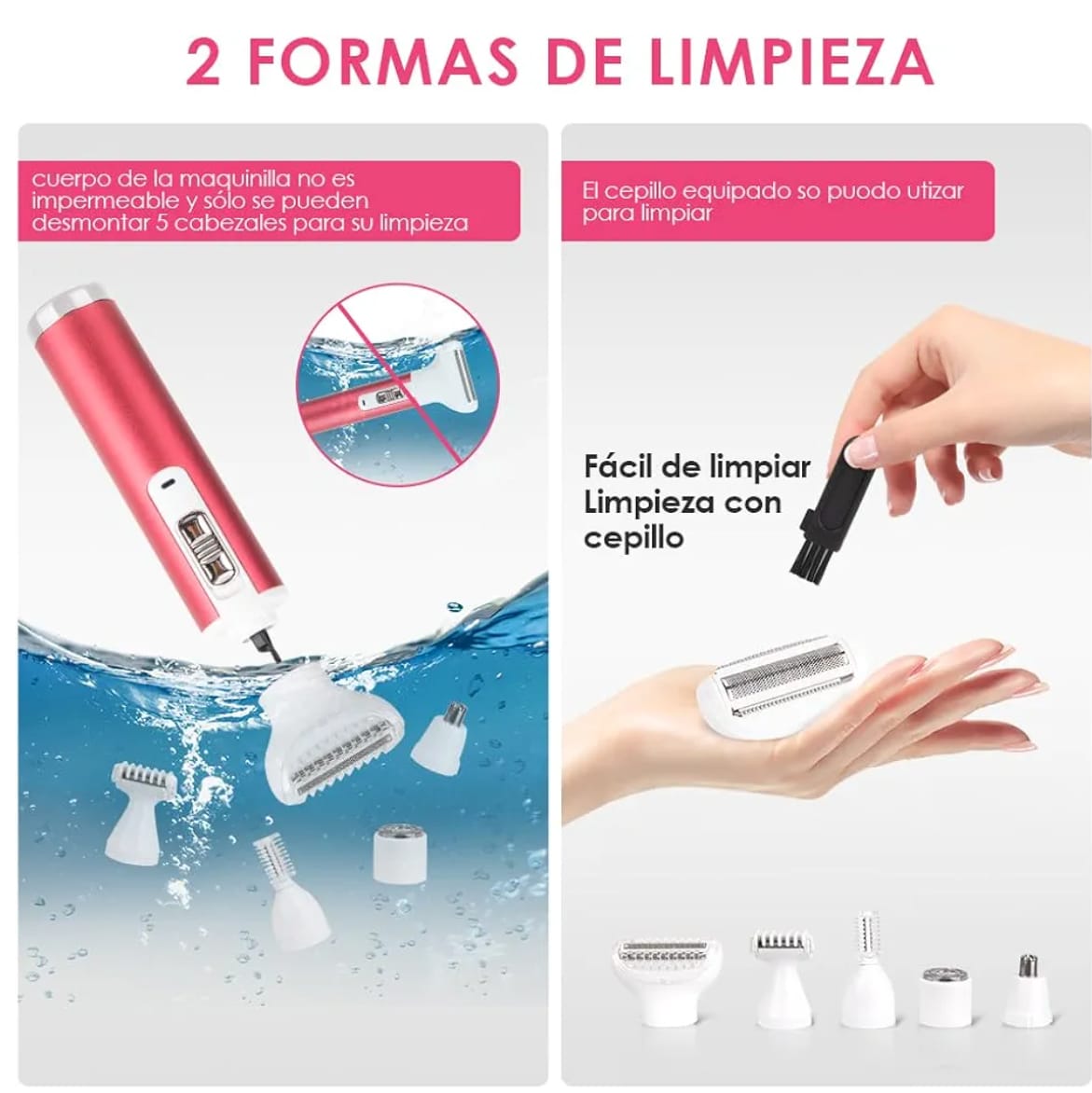 Kit Depiladora Portatil 5 En 1